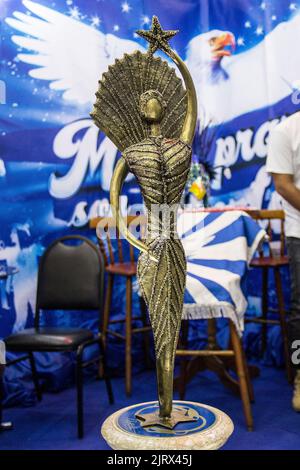 Trophée du gagnant du carnaval de Rio de Janeiro au Brésil en l'an 2016. Banque D'Images