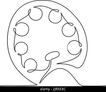Dessin continu d'une ligne de la palette de peinture. Illustration vectorielle Illustration de Vecteur