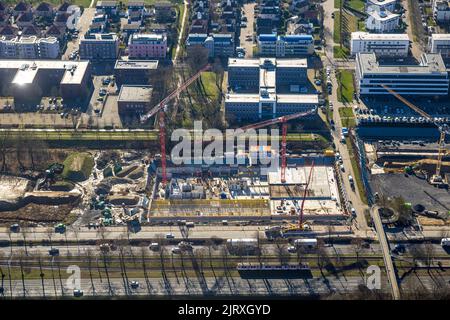 Vue aérienne, City Crone East, Federal Highway B1, A40 et B236, Dortmund, Région de la Ruhr, Rhénanie-du-Nord-Westphalie, Allemagne, Europe, DE, photographie aérienne, b Banque D'Images