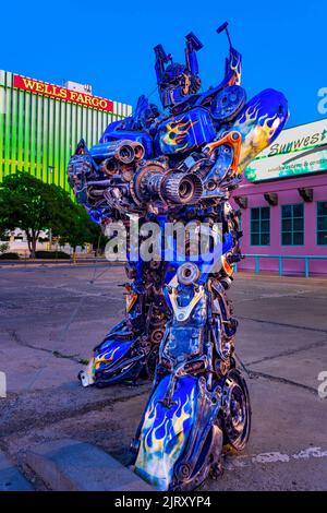 Transformateur sur Lomas Blvd et 4th St NW, Albuquerque, Nouveau-Mexique, États-Unis Banque D'Images