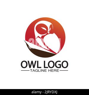 Modèle vectoriel de logo Owl Illustration de Vecteur