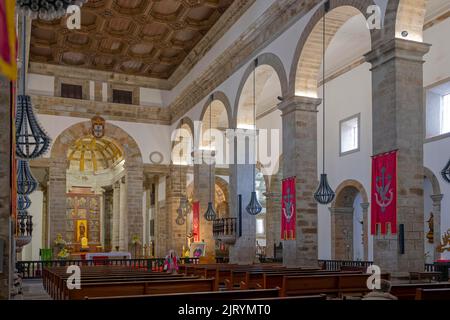 Cathédrale se intérieur à Angra do Heroismo sur l'île de Terceira Açores Portugal Banque D'Images