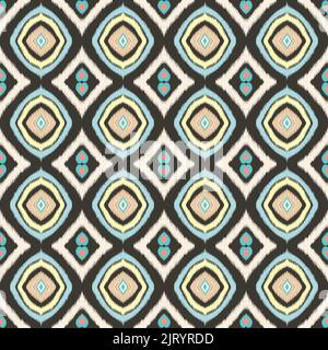 Décoration folklorique géométrique Ikat. Motif sans couture motif brodé tribal. Le modèle populaire. Motif Ikat Banque D'Images