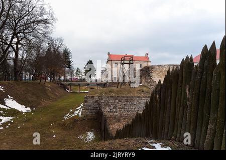 Douve du château de Zbarazh dans la région de Ternopil en Ukraine Banque D'Images