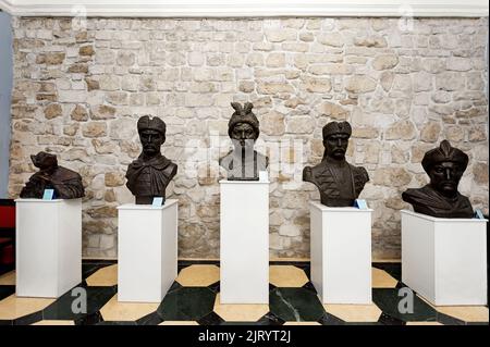 Intérieur du château de Zbarazh, bastion fortifié de la défense dans la ville de Zbarazh, en Ukraine Banque D'Images