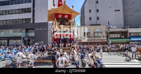 Gion Matsuri (Festival de Gion), défilé de chars, le Taka yama (faucon float), Kyoto, Japon Banque D'Images