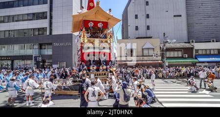 Gion Matsuri (Festival de Gion), défilé de chars, le Taka yama (faucon float), Kyoto, Japon Banque D'Images