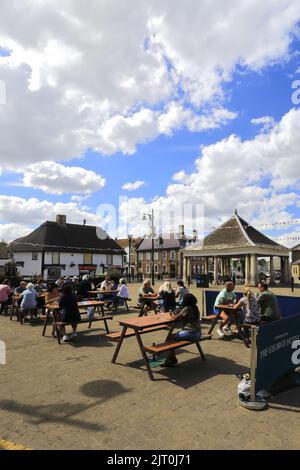 The George Wethercuillers Hotel, place du marché, ville de Whittlesey, Cambridgeshire, Angleterre, ROYAUME-UNI Banque D'Images