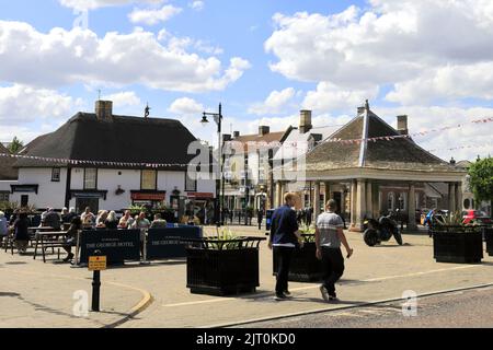 The George Wethercuillers Hotel, place du marché, ville de Whittlesey, Cambridgeshire, Angleterre, ROYAUME-UNI Banque D'Images