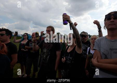 Heavy Metal Music, Heavy Metal Musicians, Beermageddon, Beermageddon Heavy Metal Festival, concert Photography, foules, fans, Festival Photography Banque D'Images