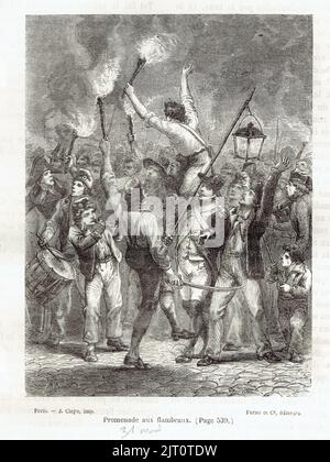 31 mai 1793, exclusion des puttés girondins de la Convention nationale, sous la pression de la commune de Paris Banque D'Images