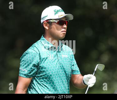 Atlanta, Géorgie, États-Unis. 26th août 2022. Hideki Matsuyama part du tee 2nd lors du deuxième tour du championnat DE TOUR au club de golf d'East Lake. (Image de crédit : © Debby Wong/ZUMA Press Wire) Banque D'Images