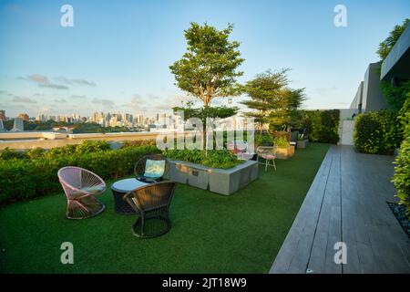 SINGAPOUR - VERS JANVIER 2020 : vue depuis le Mercure Singapore Bugis le matin. Banque D'Images