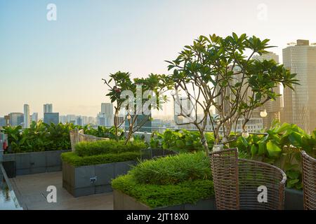 SINGAPOUR - VERS JANVIER 2020 : vue depuis le Mercure Singapore Bugis le matin. Banque D'Images