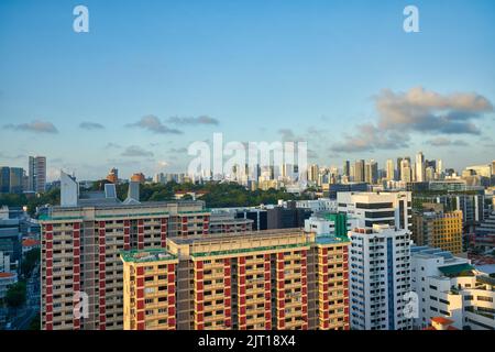 SINGAPOUR - VERS JANVIER 2020 : vue depuis le Mercure Singapore Bugis le matin. Banque D'Images