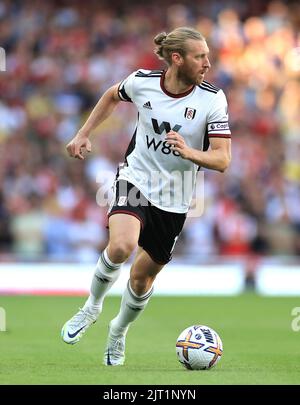 Tim Ream de Fulham en action lors du match de la Premier League au stade Emirates, Londres. Date de la photo: Samedi 27 août 2022. Banque D'Images