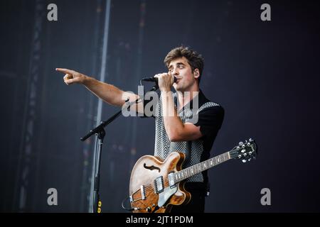 Leeds, Royaume-Uni. 27th août 2022. CIRCA Waves se déroule en direct sur scène au Leeds Festival, au Royaume-Uni. Crédit : Andy Gallagher/Alay Live News Banque D'Images