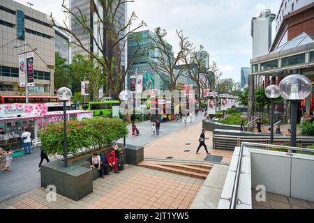 SINGAPOUR - VERS JANVIER 2020 : vue sur la rue de Singapour. Banque D'Images