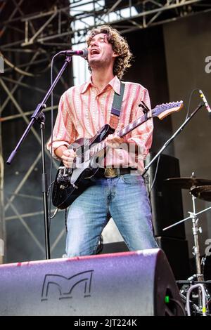 Turin Italie. 26 août 2022. Le chanteur-compositeur américain ELI SMART se produit en direct sur scène au Spazio 211 lors du festival « todays Festival 2022 ». Banque D'Images