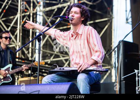 Turin Italie. 26 août 2022. Le chanteur-compositeur américain ELI SMART se produit en direct sur scène au Spazio 211 lors du festival « todays Festival 2022 ». Banque D'Images