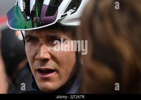 Cistierna, Espagne. 27th août 2022. Belge Louis Vervaeke de Quick-Step Alpha Vinyl photographié après la phase 8 de l'édition 2022 de 'Vuelta a Espana', Tour d'Espagne course cycliste, de la Pola Llaviana à Collau Fancuaya, Yernes y Tameza (153,4 km), Espagne, samedi 27 août 2022. PHOTO DE BELGA DAVID STOCKMAN crédit: Belga News Agency/Alay Live News Banque D'Images