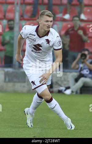 Cremona, Italie. 27th août 2022. PERR Schuurs de Torino FC pendant les États-Unis Cremonese vs Torino FC, 3Â° série Un match Tim 2022-23 au stade Giovanni Zini à Cremona (CR), Italie, sur 27 août 2022. Crédit : Agence photo indépendante/Alamy Live News Banque D'Images