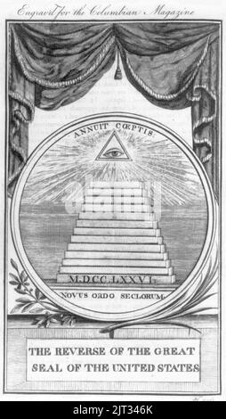 Trenchard 1786 Grand sceau inversé. Banque D'Images