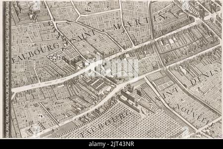 Plan de Turgot de Paris, fiche 13 - Norman B. Leventhal Map Centre. Banque D'Images