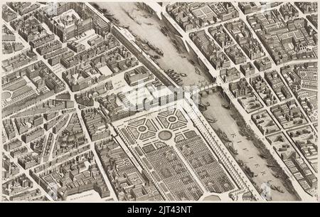 Plan de Turgot de Paris, fiche 15 - Norman B. Leventhal Map Centre. Banque D'Images