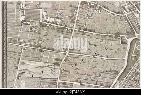 Plan de Turgot de Paris, fiche 5 - Norman B. Leventhal Map Centre. Banque D'Images