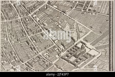 Plan de Turgot de Paris, fiche 16 - Norman B. Leventhal Map Centre. Banque D'Images