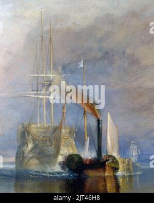 Turner, J. M. W. - le combattant Téméraire a mené jusqu'à son dernier Berth à être brisé (récolte). Banque D'Images