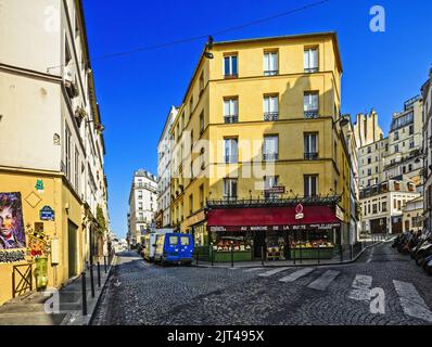 France. Paris (75) 18th arrondissement. Quartier de Montmartre. Épicerie au marche de la Butte (Maison Collignon) utilisée comme cadre pour les célèbres Banque D'Images