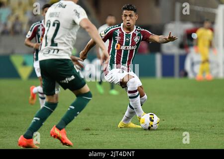 Stade Maracana, Rio de Janeiro, Brésil. 27th août 2022. Série brésilienne A, Fluminense versus Palmeiras; Matheus Martins of Fluminense crédit: Action plus Sports/Alamy Live News Banque D'Images