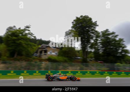 Spa Francorchamps, Vallonia, Belgique. 27th août 2022. Lando Norris (GBR) McLaren MCL36 (Credit image: © Alessio de Marco/ZUMA Press Wire) Banque D'Images