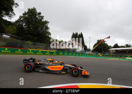 Spa Francorchamps, Vallonia, Belgique. 27th août 2022. Lando Norris (GBR) McLaren MCL36 (Credit image: © Alessio de Marco/ZUMA Press Wire) Banque D'Images