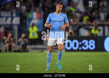 Sergej Milinkovic-Savic du Latium pendant la série Un match entre SS Lazio et FC Internazionale au Stadio Olimpico sur 26 août 2022 à Rome, Italie. Banque D'Images