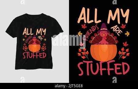 Automne Thanksgiving Day spécial SVG T-shirt graphique avec "Thanksgiving" Design vector T-shirt graphique, mag, sticker, tapis mural, etc. Vecteur de conception Illustration de Vecteur