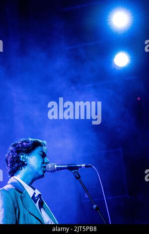 Copenhague, Danemark. 25th, août 2022. Le groupe de rock indépendant canadien Braids donne un concert à VEGA à Copenhague. Ici, la chanteuse et musicienne Raphaelle Standell-Preston est vue en direct sur scène. (Crédit photo: Gonzales photo - Erling Brodersen). Banque D'Images