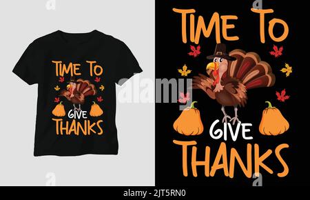 Automne Thanksgiving Day spécial SVG T-shirt graphique avec "Thanksgiving" Design vector T-shirt graphique, mag, sticker, tapis mural, etc. Vecteur de conception Illustration de Vecteur