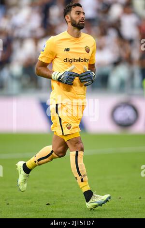 Turin, Italie, le 27th août 2022. Rui Patricio d'AS Roma pendant le match de la série A à l'Allianz Stadium de Turin. Le crédit photo devrait se lire: Jonathan Moscrop / Sportimage Banque D'Images