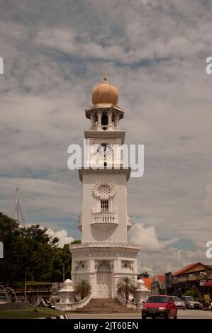 Queen Victoria Clock Tower, Georgetown, Penang, Malaisie, Asie. Construit pour célébrer le Jubilé de diamant de la reine Victoria. Banque D'Images