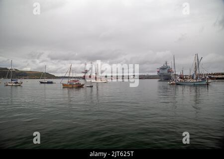 Port de Falmouth, Falmouth Cornouailles, Angleterre, 24 août 2022, vue sur le port. Banque D'Images