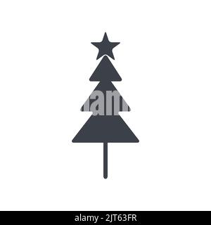Icône vecteur arbre de Noël - ornement arbre vecteur pour la célébration Illustration de Vecteur