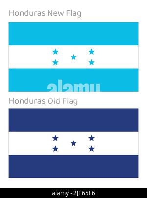 Drapeau national du Honduras - drapeau vectoriel du Honduras - anciens et nouveaux drapeaux du Honduras Illustration de Vecteur