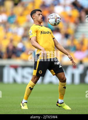 Wolverhampton Wanderers Nunes Matheus Luiz pendant le match de la Premier League au stade Molineux, Wolverhampton. Date de la photo: Dimanche 28 août 2022. Banque D'Images