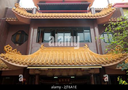 Rooves, Bouddha Sakya muni Temple bouddhiste Gaya, petite Inde, Singapour Banque D'Images