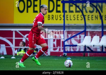 GAND, BELGIQUE - AOÛT 28 : Gaston Avila du FC Royal Antwerp lors du match de la Ligue Pro Jupiler entre KAA Gand et le FC Royal Antwerp à l'arène de Ghelamco sur 28 août 2022 à Gand, Belgique (photo de Joris Verwijst/Orange Pictures) Banque D'Images