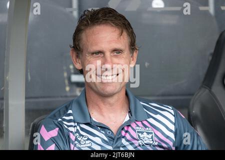 Brett Hodgson entraîneur en chef de Hull FC sourit pendant le match à Hull, Royaume-Uni, le 8/28/2022. (Photo de James Heaton/News Images/Sipa USA) Banque D'Images