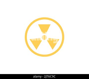 Danger signes vectoriels jaunes. Panneau de rayonnement, panneau de danger biologique, logo de signe toxique. Symbole de la conception et de l'illustration du vecteur d'alerte de menace radioactive. Illustration de Vecteur